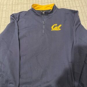 Cal Colosseum Blue and Yellow Quarter-Zip Sweatshirt